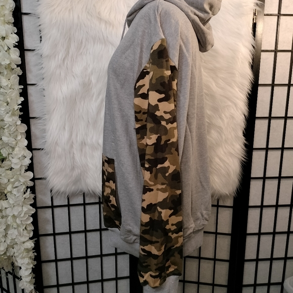 Coofandy Men's Cotton Blend Pullover Camo Hoodie Sweatshirt Size XL - Picture 4 of 8